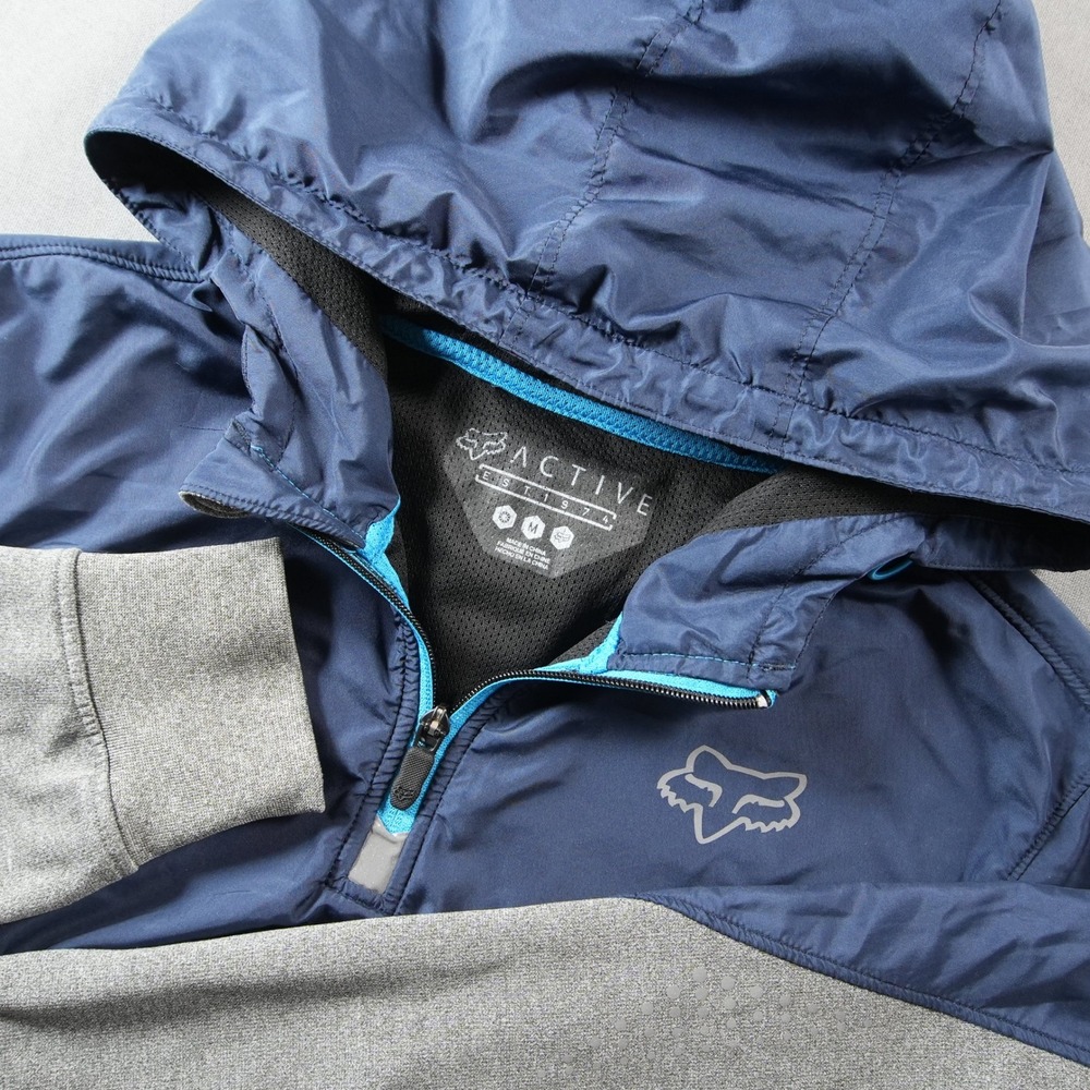Fox Active Racing Active 1/4 Zip Hooded Everyday Men Jacket MTB Gym Racing  M